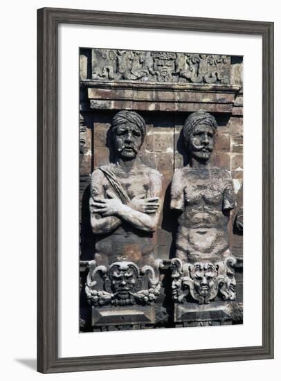 Telamons of Two Moors, Detail from Porta Nuova, Palermo, Sicily, Italy-null-Framed Giclee Print