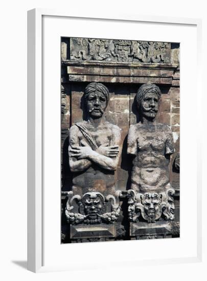Telamons of Two Moors, Detail from Porta Nuova, Palermo, Sicily, Italy-null-Framed Giclee Print