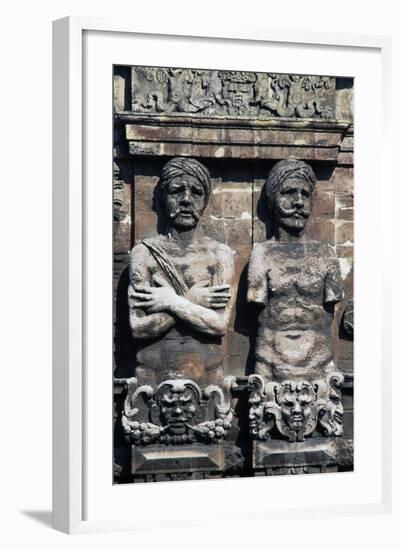 Telamons of Two Moors, Detail from Porta Nuova, Palermo, Sicily, Italy-null-Framed Giclee Print