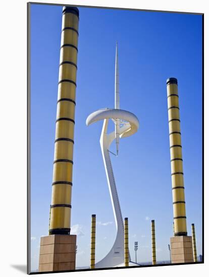 Telecommunications Tower by Architect Santiago Calatrava, Montjuic, Barcelona; Catalonia, Spain-Carlos Sanchez Pereyra-Mounted Photographic Print