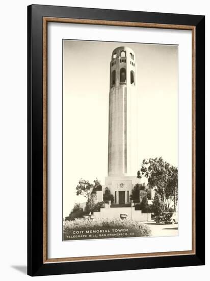 Telegraph Hill, Coit Tower, San Francisco, California-null-Framed Art Print