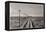 Telegraph Lines Running Alongside a Railway at a Remote Station in the Great Plains of America-null-Framed Stretched Canvas