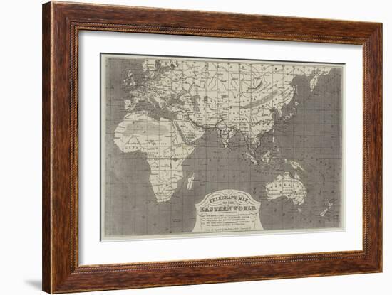 Telegraph Map of the Eastern World-John Dower-Framed Giclee Print