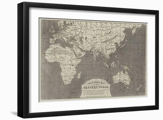 Telegraph Map of the Eastern World-John Dower-Framed Giclee Print