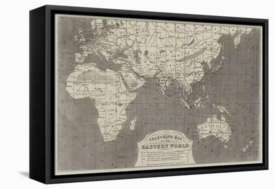 Telegraph Map of the Eastern World-John Dower-Framed Premier Image Canvas