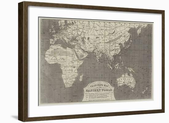 Telegraph Map of the Eastern World-John Dower-Framed Giclee Print