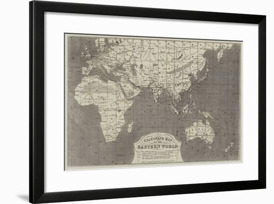 Telegraph Map of the Eastern World-John Dower-Framed Giclee Print