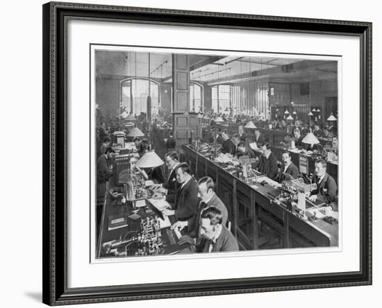 Telegraph Office 1900-null-Framed Photographic Print