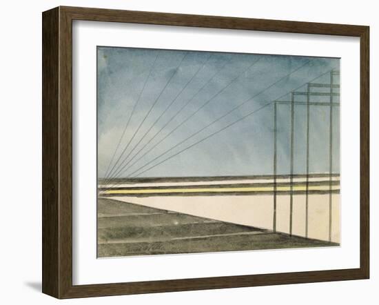 Telegraph Poles, 1915 (W/C on Paper)-Joseph Stella-Framed Giclee Print