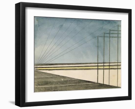 Telegraph Poles, 1915 (W/C on Paper)-Joseph Stella-Framed Giclee Print