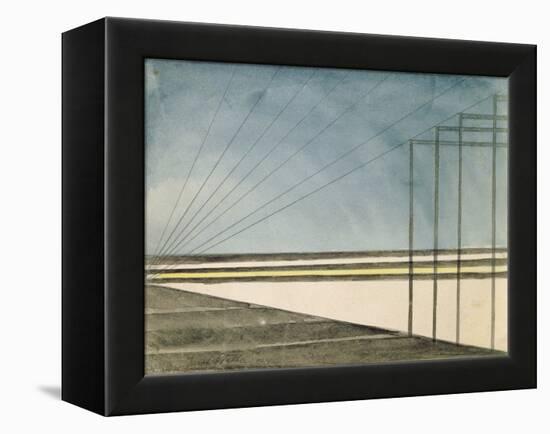 Telegraph Poles, 1915 (W/C on Paper)-Joseph Stella-Framed Premier Image Canvas