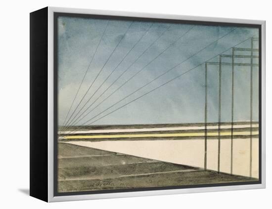 Telegraph Poles, 1915 (W/C on Paper)-Joseph Stella-Framed Premier Image Canvas