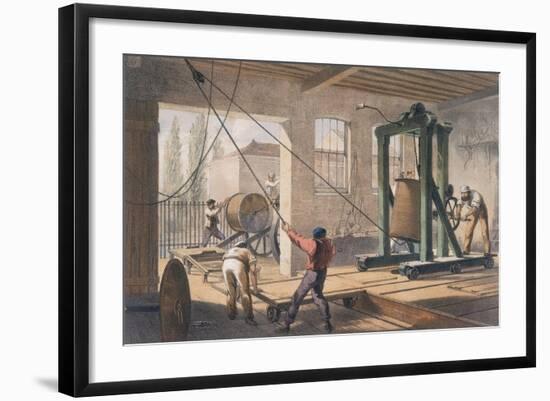 Telegraph Wire at the Greenwich Works, C1865-Robert Dudley-Framed Giclee Print