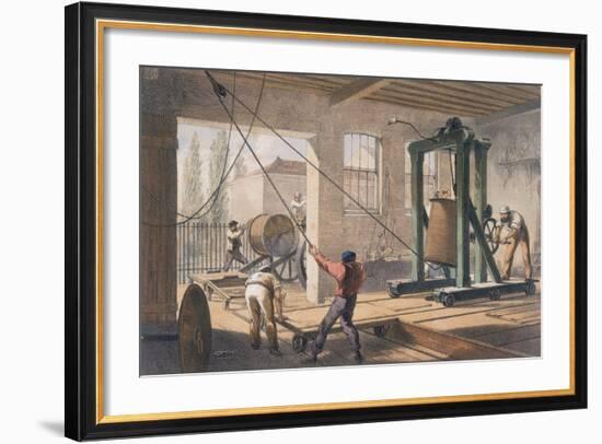 Telegraph Wire at the Greenwich Works, C1865-Robert Dudley-Framed Giclee Print