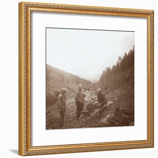 Telegraphists, Somme, northern France, c1914-c1918-Unknown-Framed Photographic Print