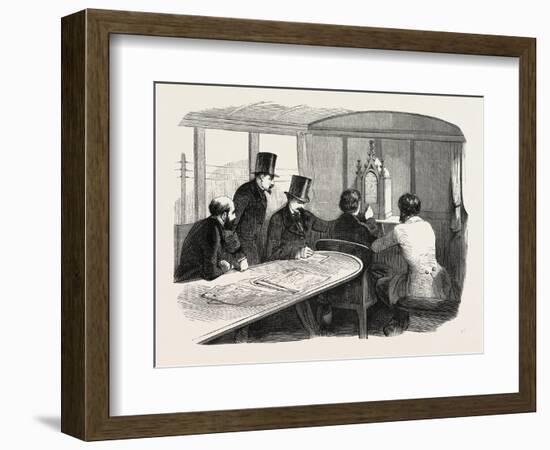 Telegraphy Locomotives. Inside the Car During Operation, 1855.-null-Framed Giclee Print