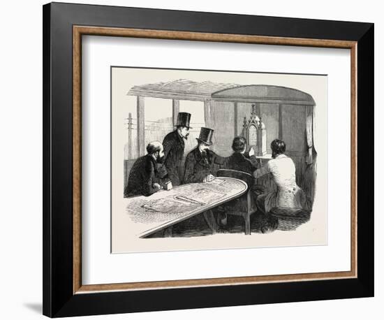 Telegraphy Locomotives. Inside the Car During Operation, 1855.-null-Framed Giclee Print