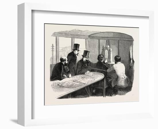 Telegraphy Locomotives. Inside the Car During Operation, 1855.-null-Framed Giclee Print