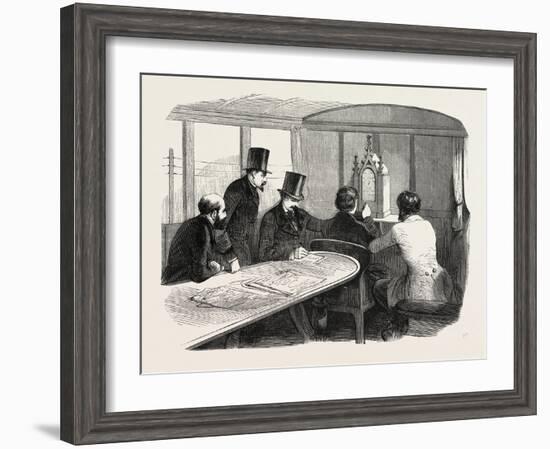 Telegraphy Locomotives. Inside the Car During Operation, 1855.-null-Framed Giclee Print