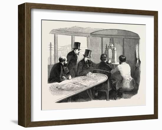 Telegraphy Locomotives. Inside the Car During Operation, 1855.-null-Framed Giclee Print