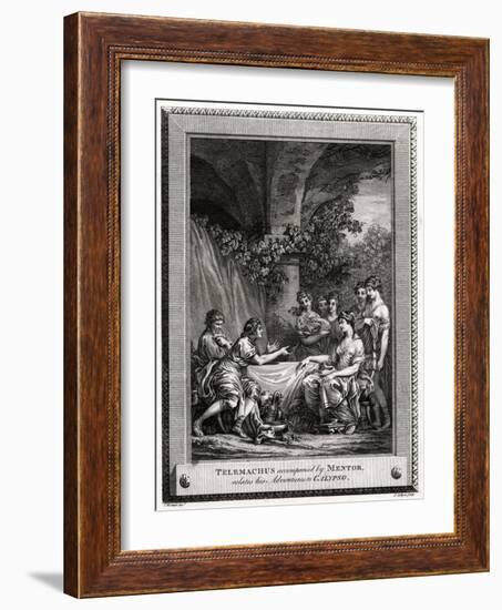 Telemachus Accompanied by Mentor, Relates His Adventures to Calypso, 1774-J Collyer-Framed Giclee Print