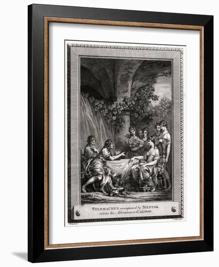 Telemachus Accompanied by Mentor, Relates His Adventures to Calypso, 1774-J Collyer-Framed Giclee Print