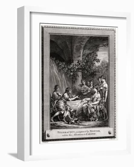 Telemachus Accompanied by Mentor, Relates His Adventures to Calypso, 1774-J Collyer-Framed Giclee Print