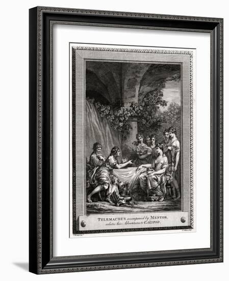 Telemachus Accompanied by Mentor, Relates His Adventures to Calypso, 1774-J Collyer-Framed Giclee Print