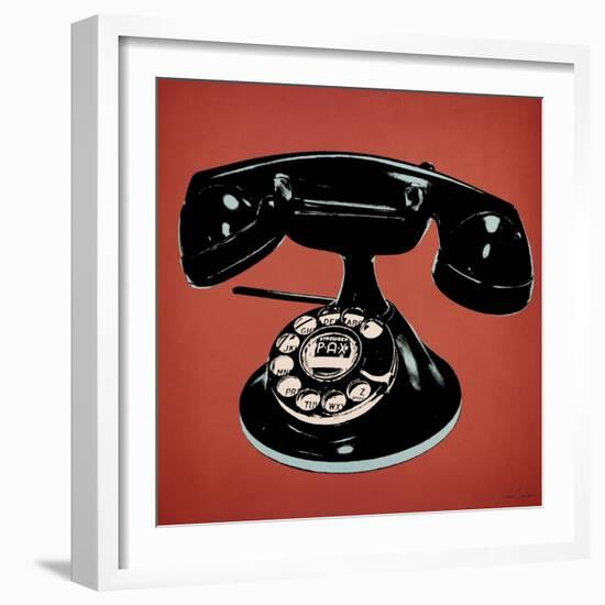 Telephone 2 v3-Tina Carlson-Framed Art Print