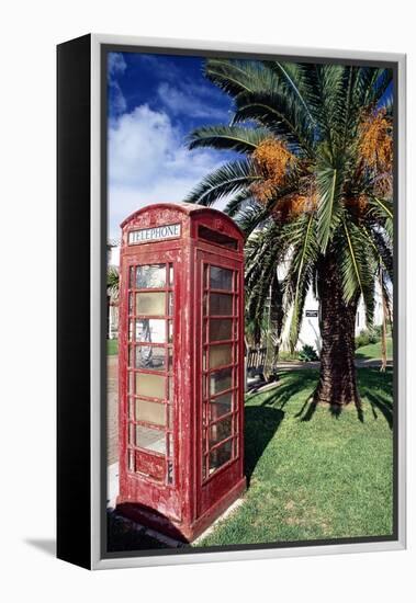 Telephone Booth, Bermuda-George Oze-Framed Premier Image Canvas