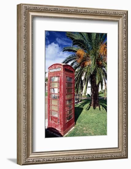 Telephone Booth, Bermuda-George Oze-Framed Photographic Print