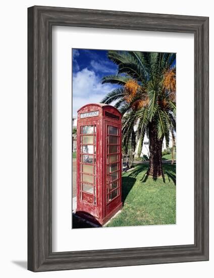 Telephone Booth, Bermuda-George Oze-Framed Photographic Print