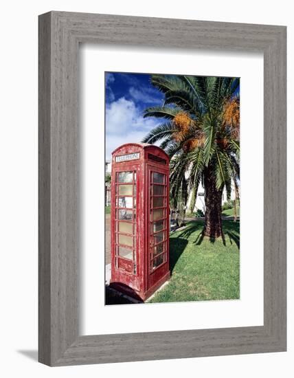 Telephone Booth, Bermuda-George Oze-Framed Photographic Print