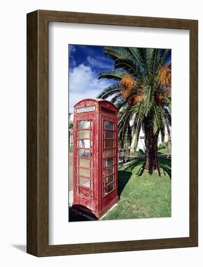 Telephone Booth, Bermuda-George Oze-Framed Photographic Print