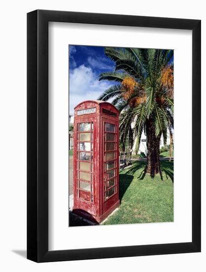 Telephone Booth, Bermuda-George Oze-Framed Photographic Print