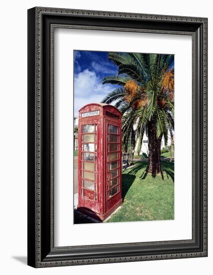 Telephone Booth, Bermuda-George Oze-Framed Photographic Print