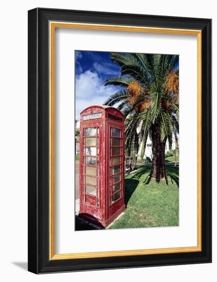 Telephone Booth, Bermuda-George Oze-Framed Photographic Print