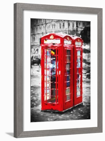 Telephone Booth II - In the Style of Oil Painting-Philippe Hugonnard-Framed Giclee Print