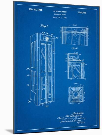 Telephone Booth Patent-Cole Borders-Mounted Art Print