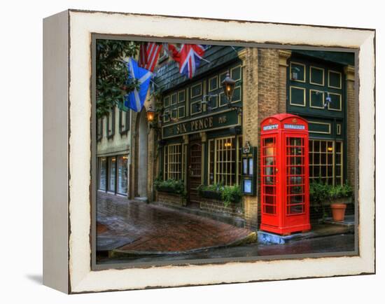 Telephone Booth, Savannah, Georgia, USA-Joanne Wells-Framed Premier Image Canvas