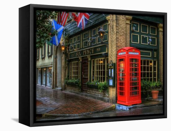 Telephone Booth, Savannah, Georgia, USA-Joanne Wells-Framed Premier Image Canvas