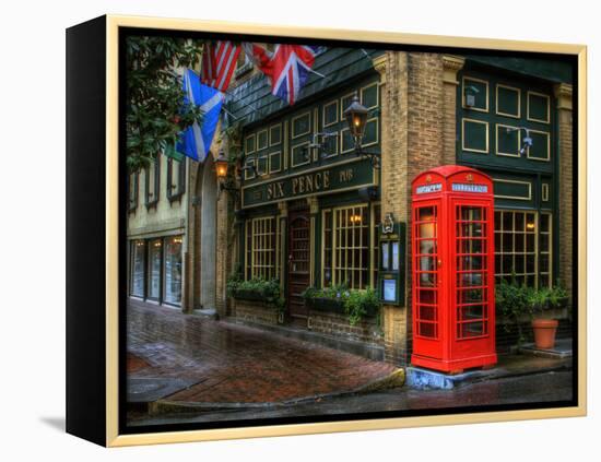 Telephone Booth, Savannah, Georgia, USA-Joanne Wells-Framed Premier Image Canvas