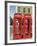 Telephone Boxes, London, England, United Kingdom-Ethel Davies-Framed Photographic Print