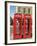 Telephone Boxes, London, England, United Kingdom-Ethel Davies-Framed Photographic Print