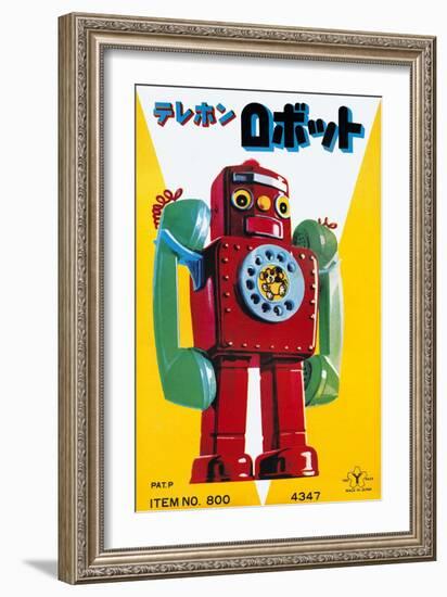 Telephone Robot-null-Framed Art Print