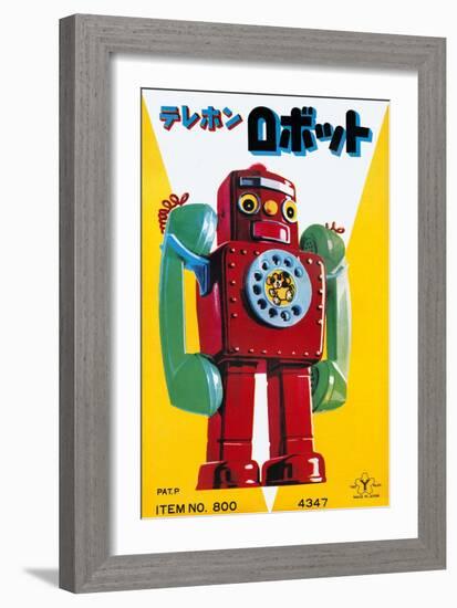 Telephone Robot-null-Framed Art Print