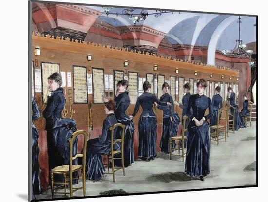 Telephone Service in Madrid (1886)-Prisma Archivo-Mounted Photographic Print