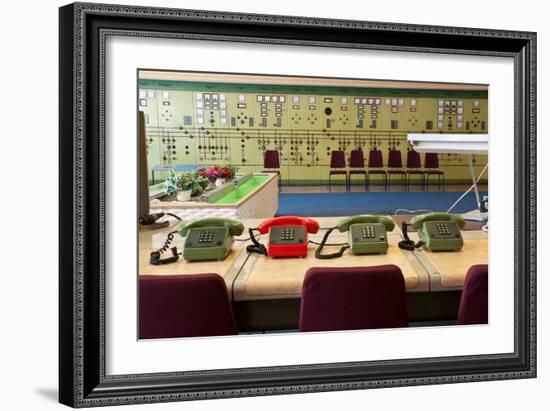 Telephones in an Old Power Station-Nathan Wright-Framed Photographic Print
