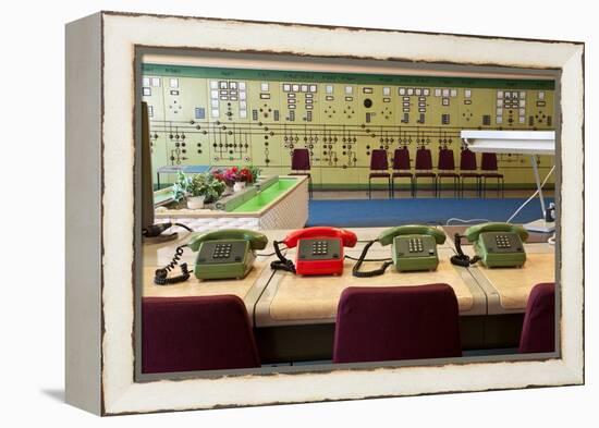 Telephones in an Old Power Station-Nathan Wright-Framed Premier Image Canvas