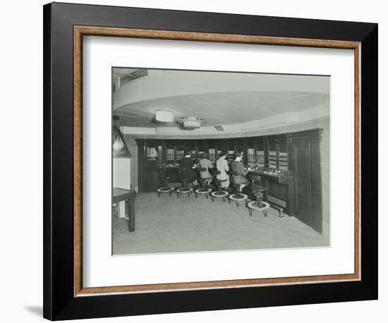 Telephonists at the Fire Brigade Headquarters, Lambeth, London, 1940-null-Framed Photographic Print